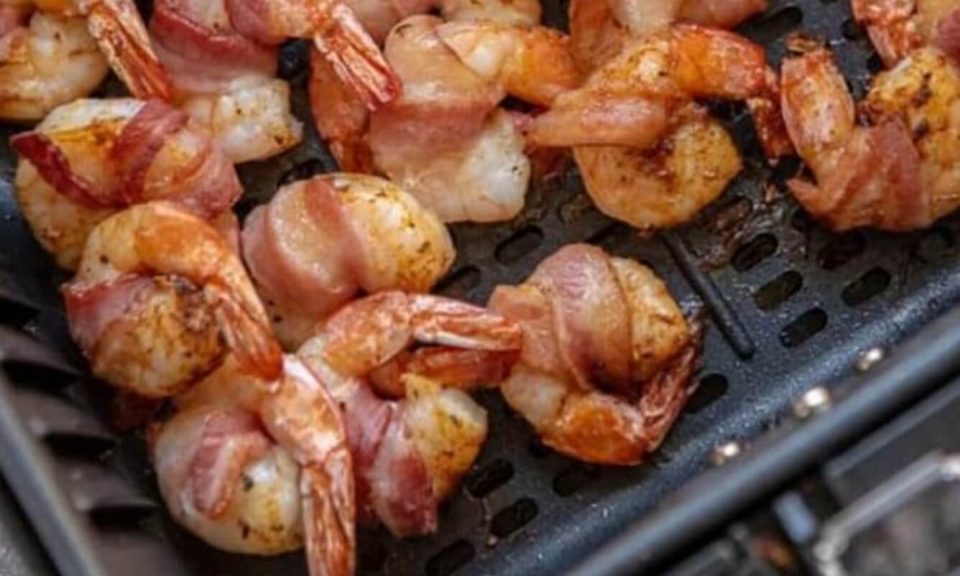 bacon wrapped shrimps in air fryer