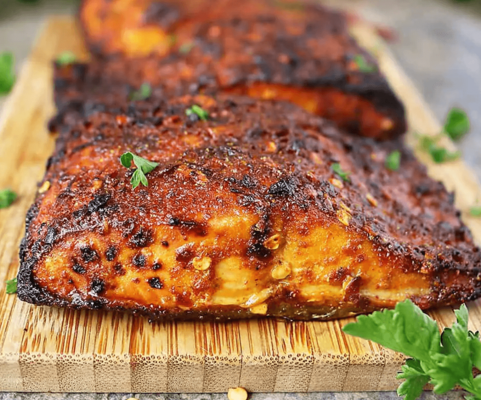 sweet and spicy air fryer salmon