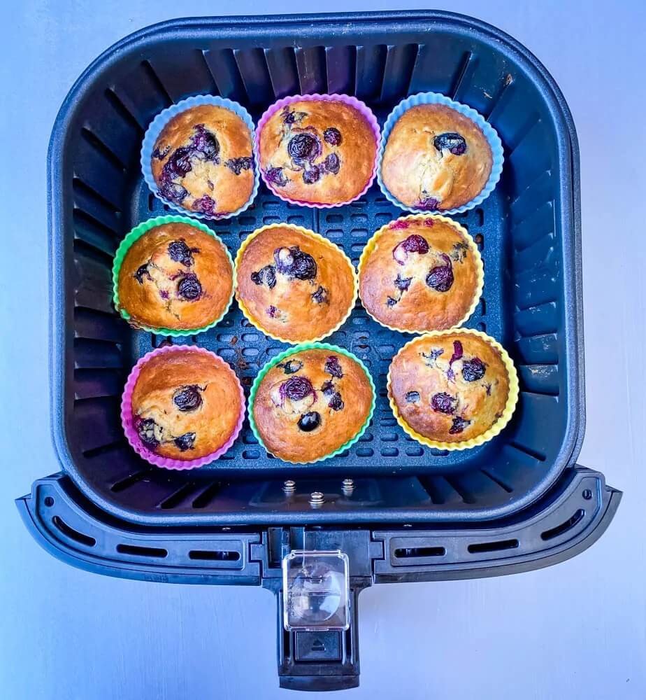 Air Fryer Blueberry Muffins